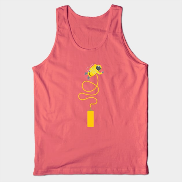 Space Condiment Mustard Graphic Tank Top by Spindriftdesigns